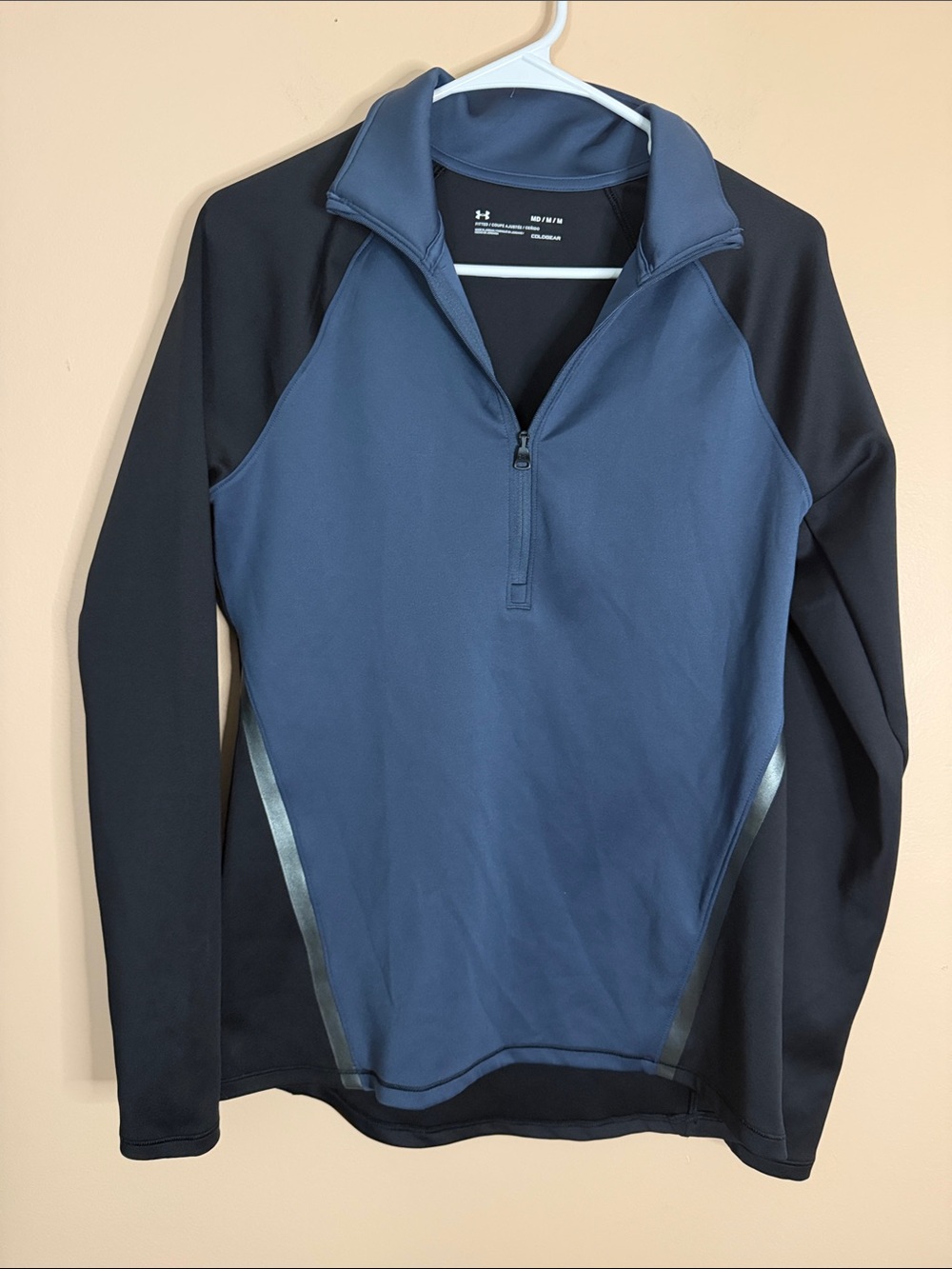 Under Armour Women's Navy Blue and Black Half-Zip Performance Pullover